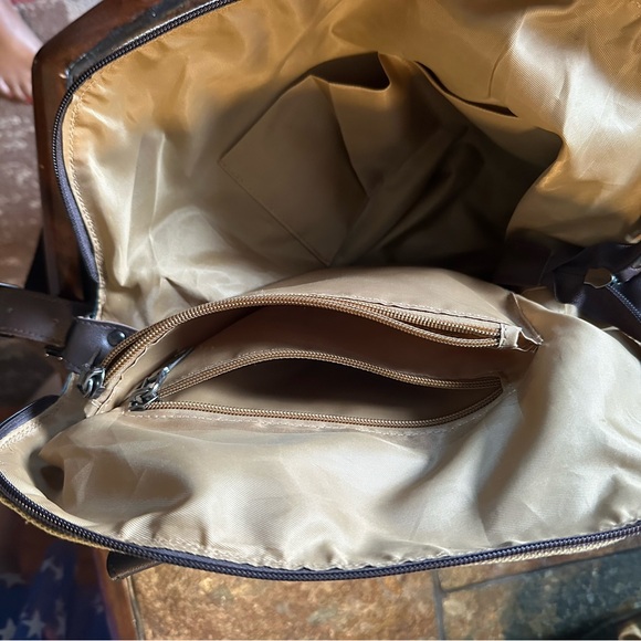 Quiksilver Brown and Blue Messenger Bag Canvas Casual - Picture 9 of 10